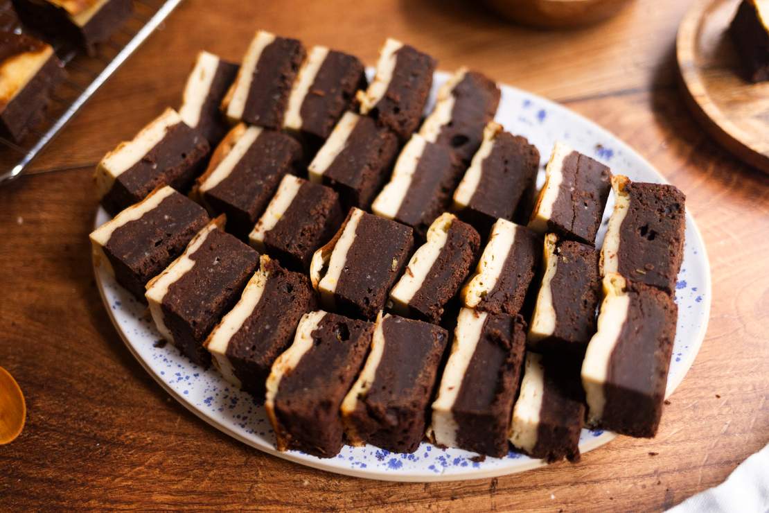 R871 Vegane Cheesecake-Brownies