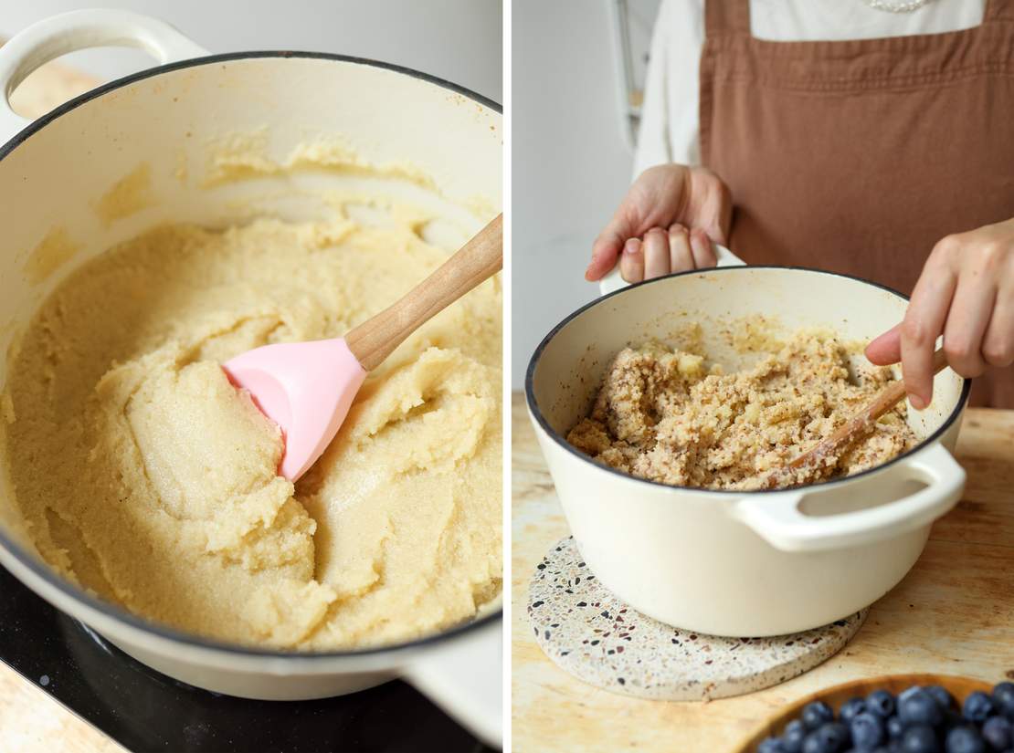 R971 Veganer Grießkuchen mit Blaubeeren