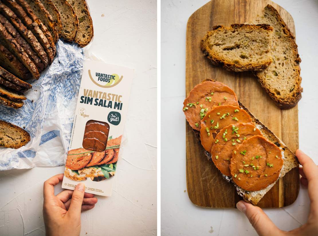 A173 Veganer Wurstaufschnitt im Supermarkt