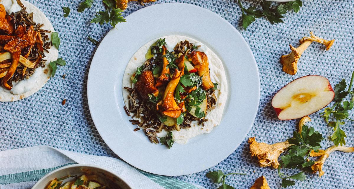 Veganer Pfifferling Taco mit Wildreis &amp; Apfel-Salsa | Rezept - Zucker ...