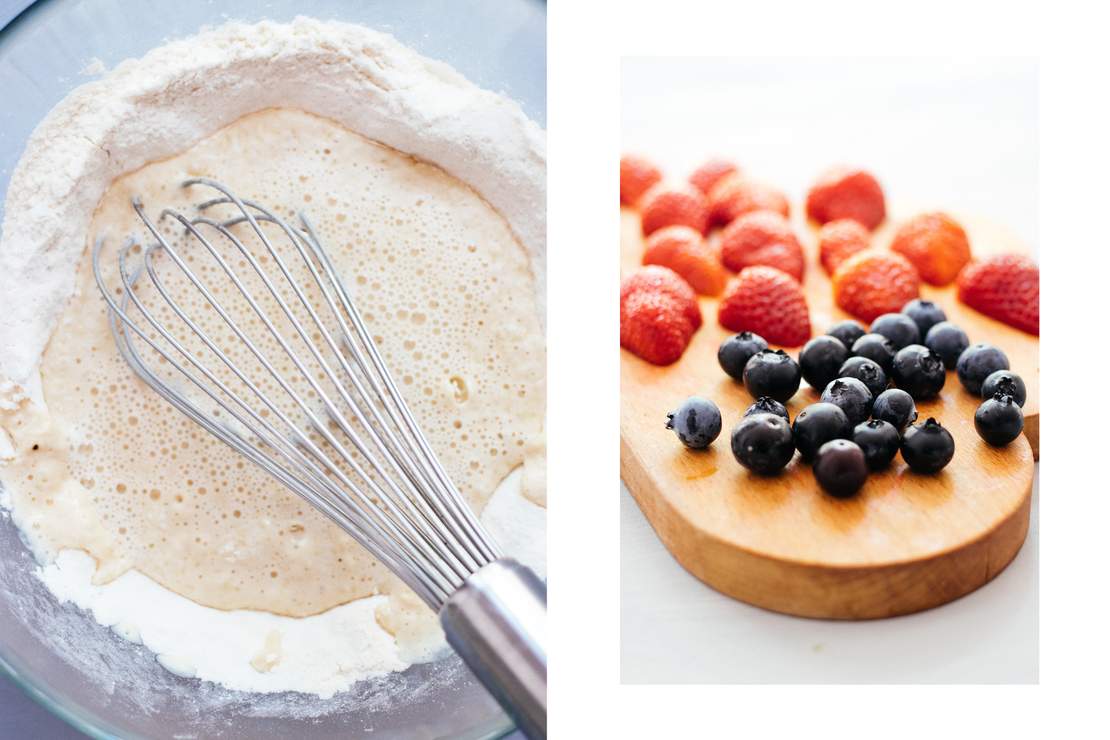 R399 Vegan Deep Dish Pancake with berries