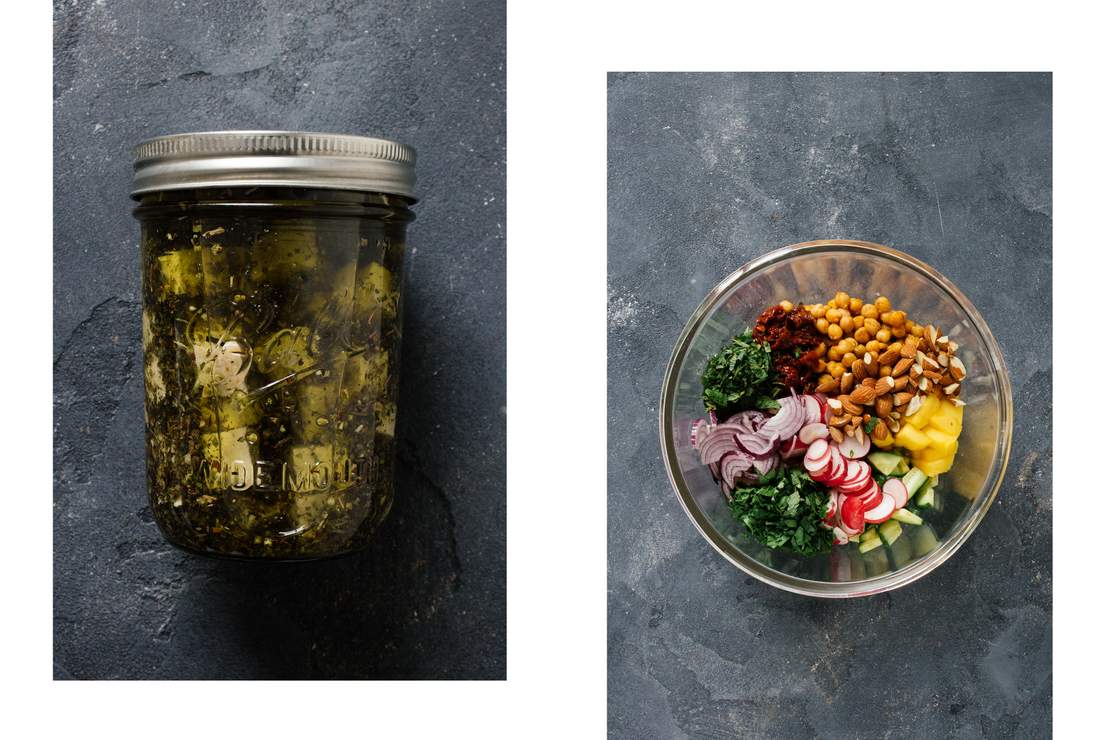 R24 Sommerlicher Kichererbsensalat mit veganem „Feta“