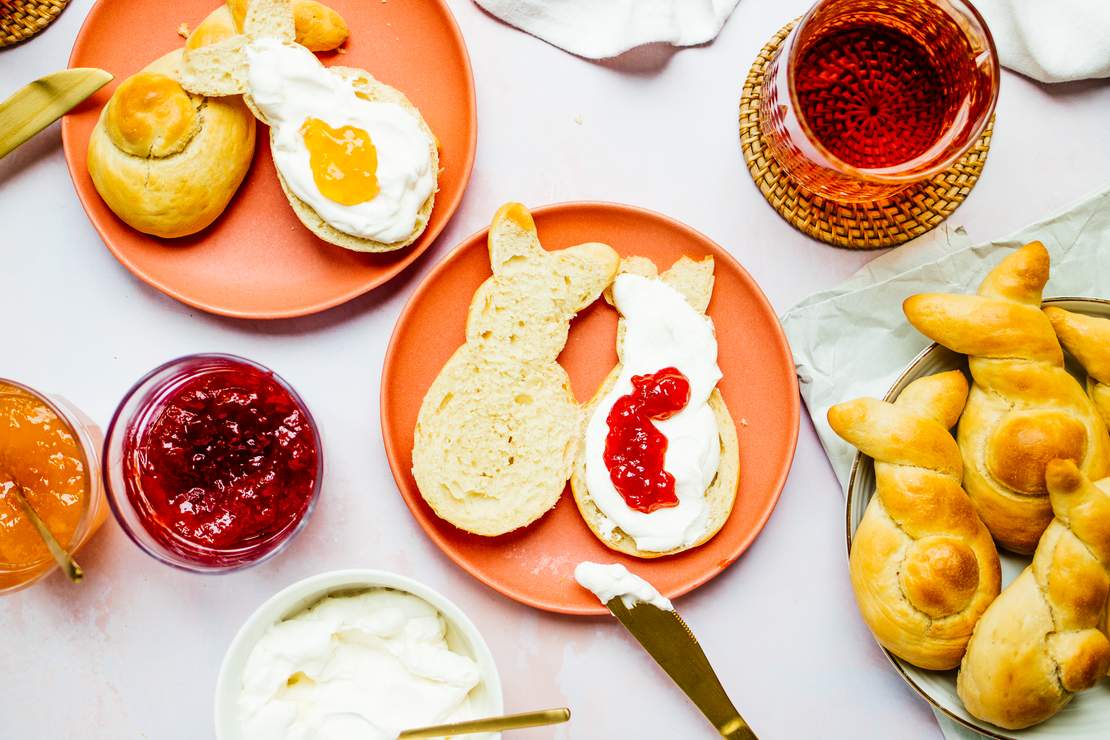 R372 Vegane Osterbrötchen in Hasenform