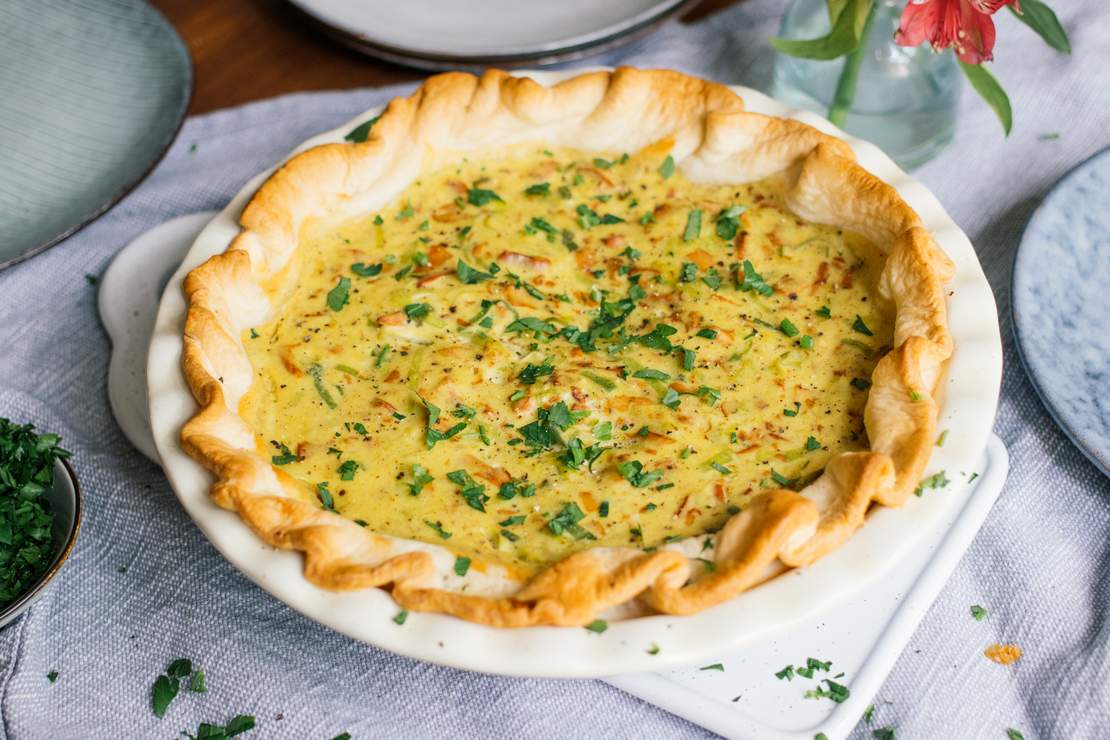 R231 Chanterelle and Leek Quiche