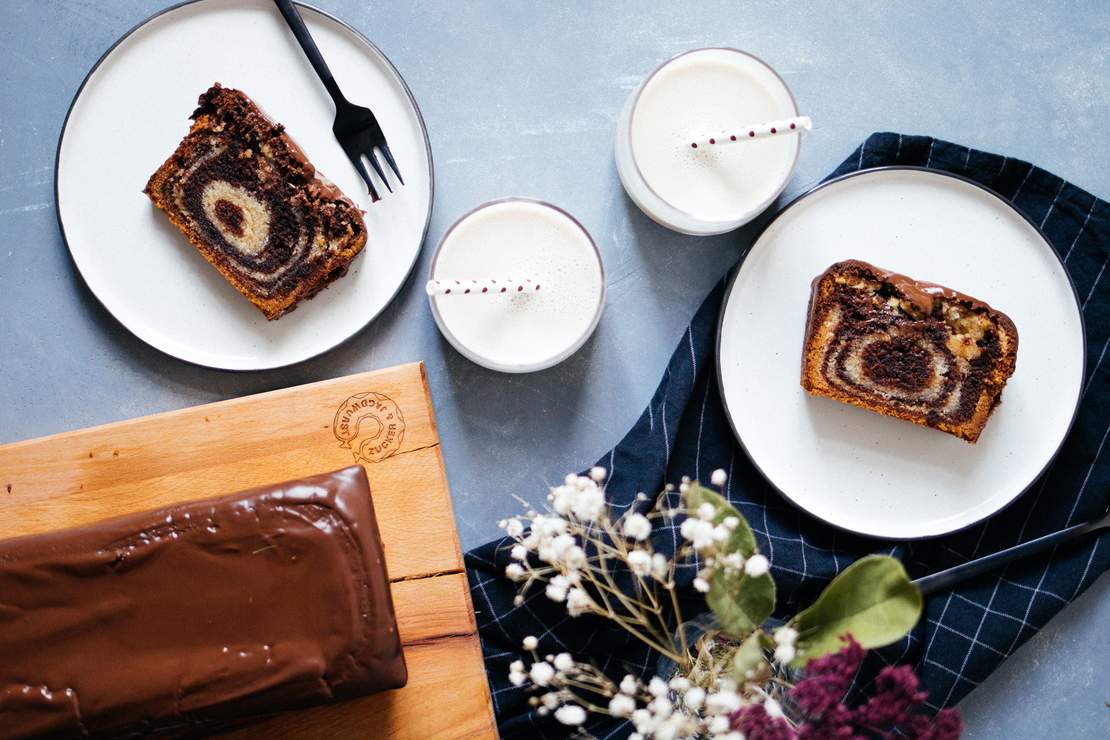R364 Saftiger, veganer Marmorkuchen