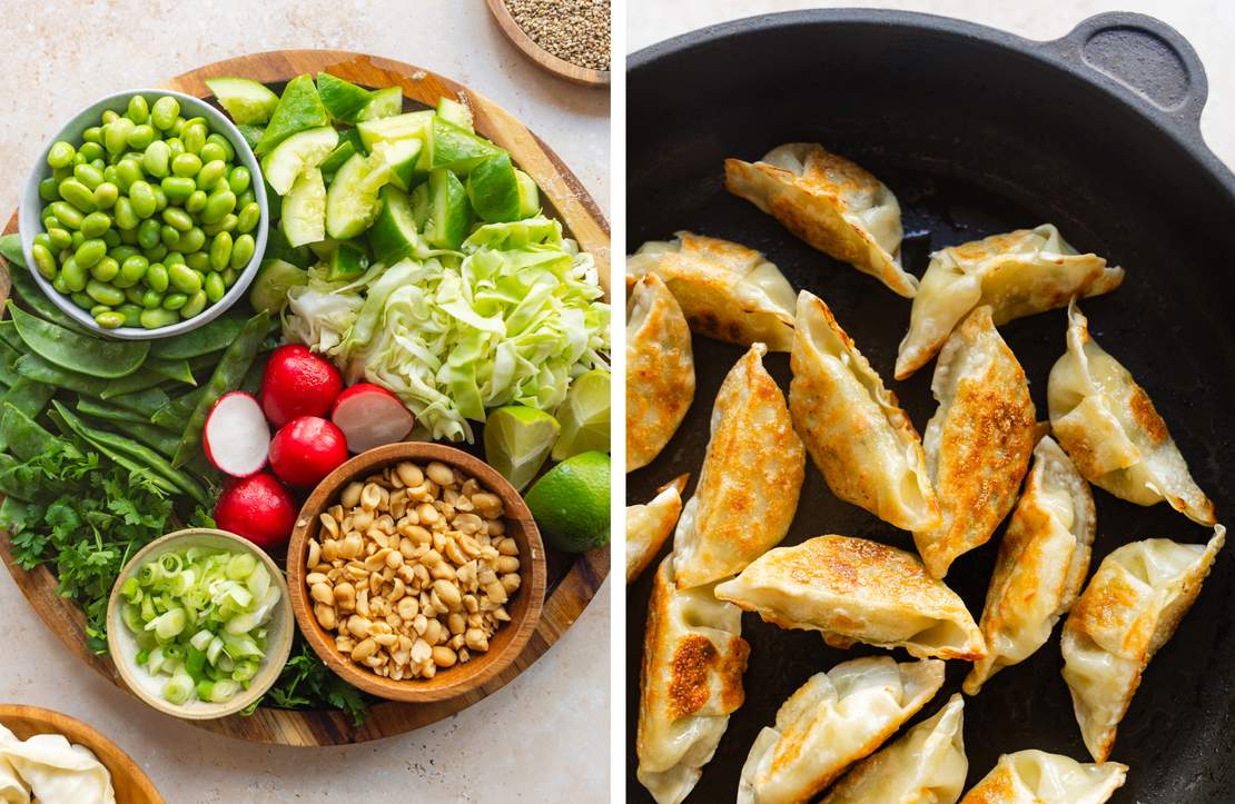 R963 Crispy Dumpling Salad with Curry Dressing
