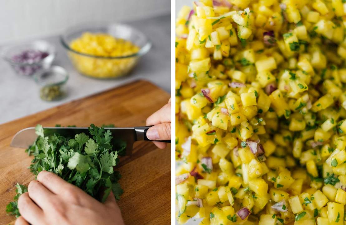 R9 Vegan Hot Dogs with Pineapple Salsa
