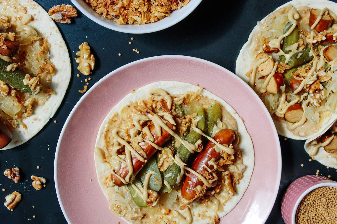 R67 Vegan taco dogs