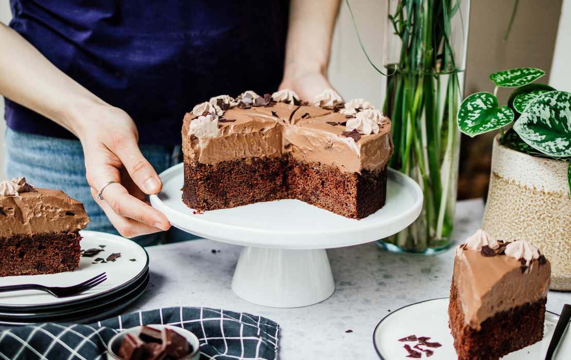 Vegane Schoko-Mousse-Torte