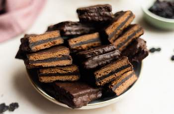 Vegan Christmas Tim Tams (Australian Chocolate Cookies)