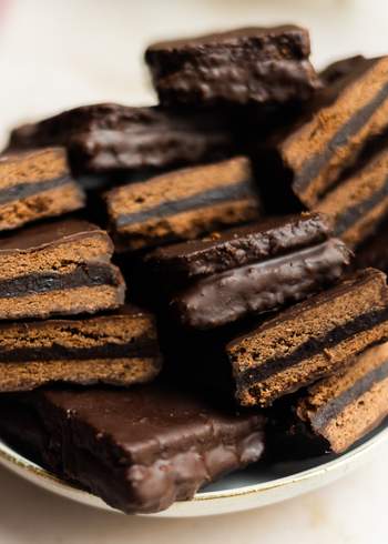 Vegan Christmas Tim Tams (Australian Chocolate Cookies)