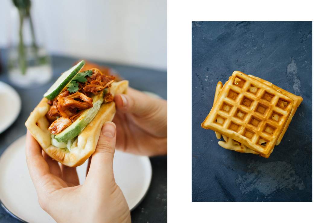 R301 Pulled Jackfruit Waffle Taco