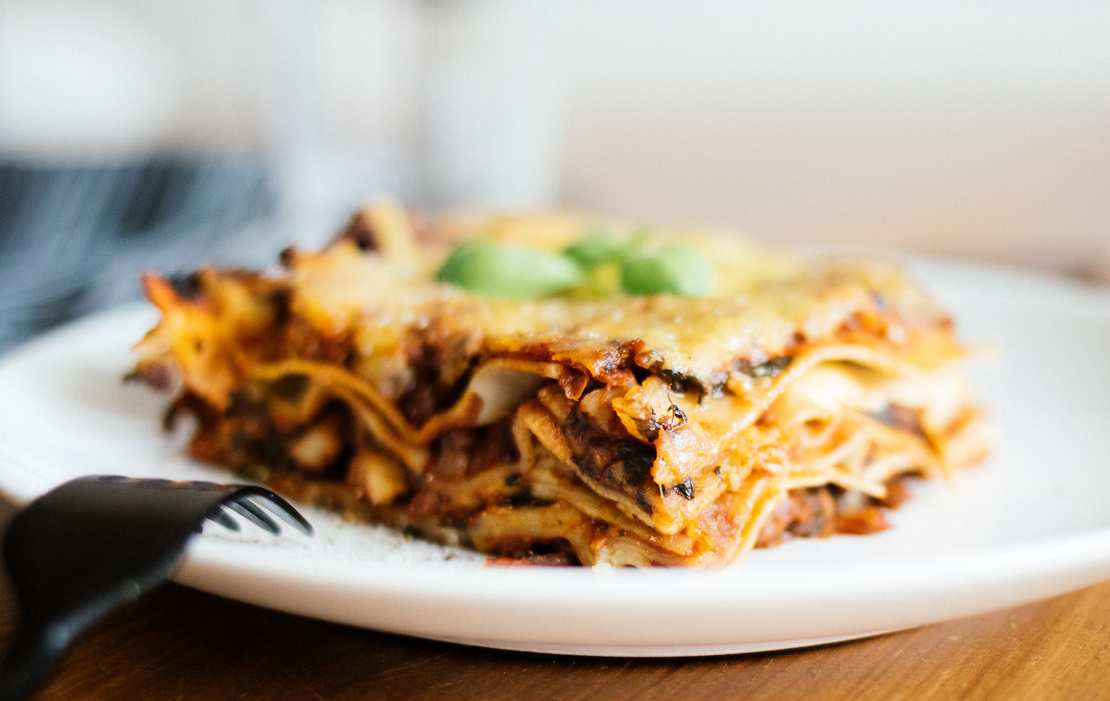 Vegane Lasagne mit Linsen &amp; Spinat (ohne Soja) - Zucker&amp;Jagdwurst