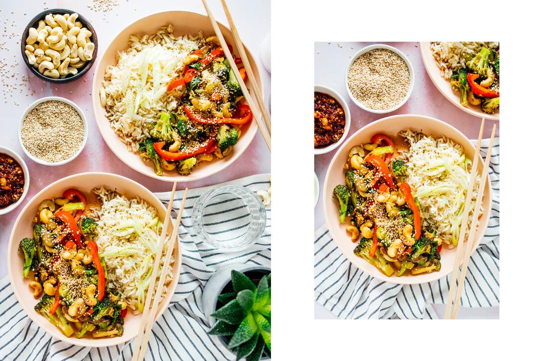 R606 Quick Stir-Fry with Cashew and Rice