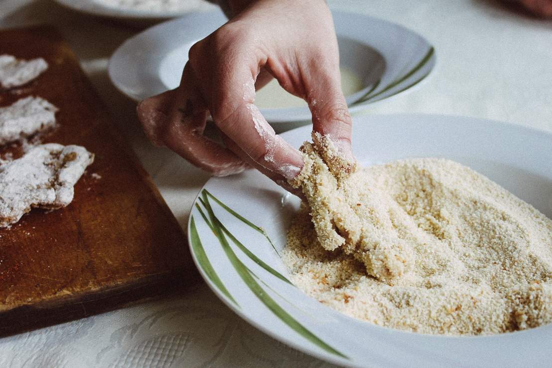 R119 Vegan Schnitzel mit selbstgerechten Kroketten