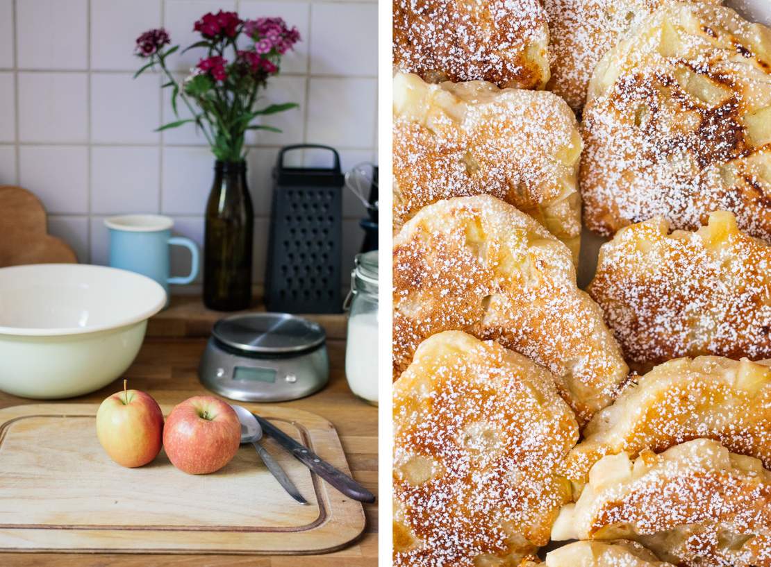 R31 Vegane Hefepfannkuchen mit Äpfeln 