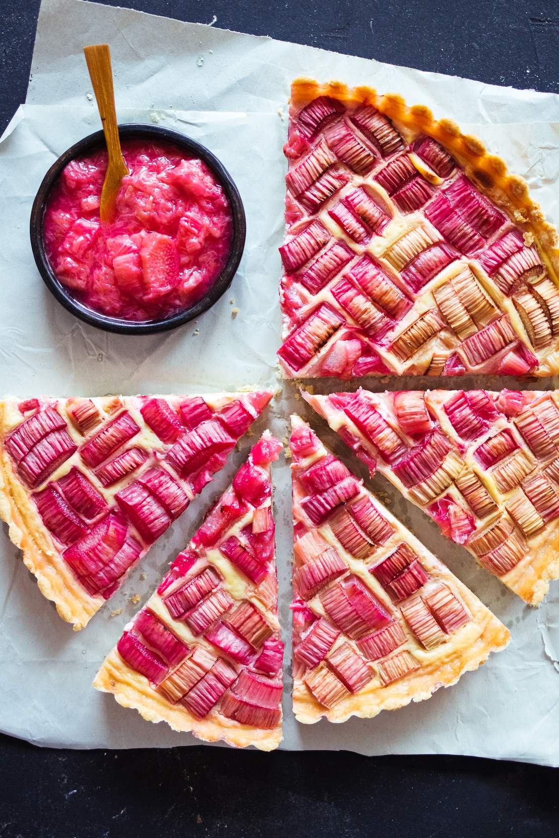 R501 Vegan, simple Rhubarb Tart