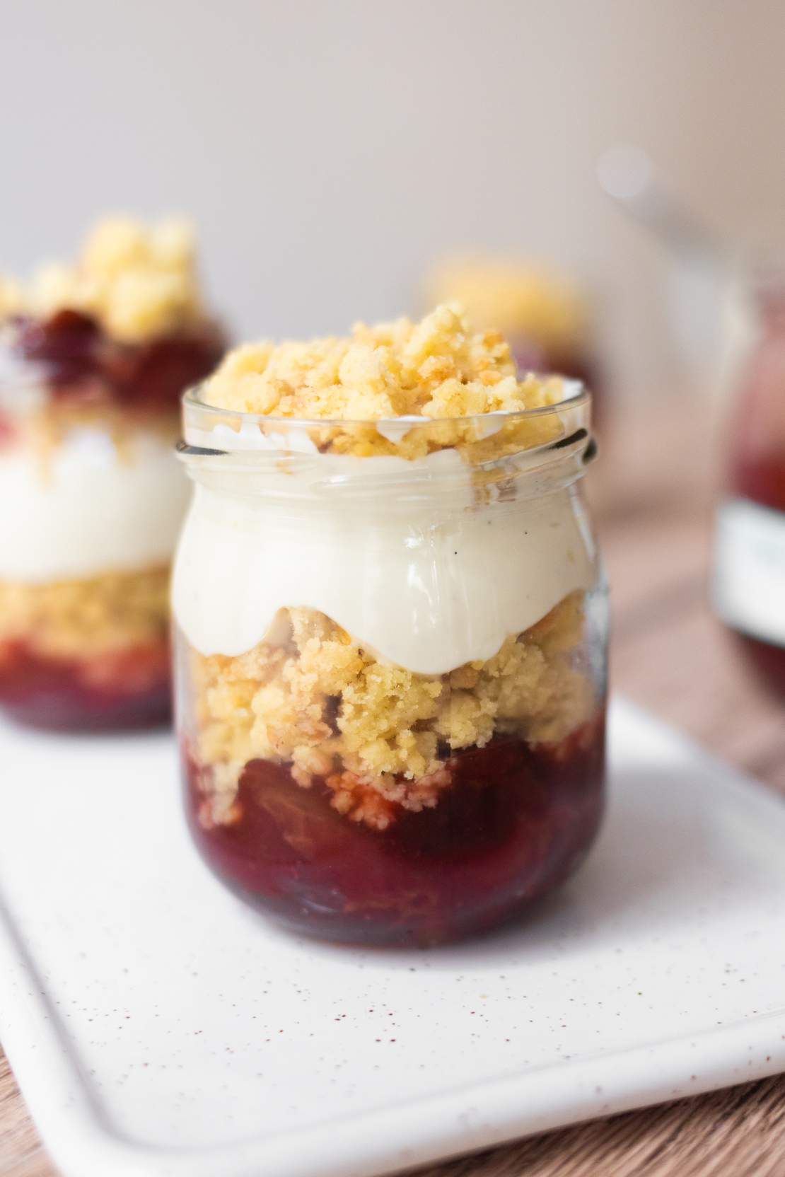 R861 Veganer Pflaumenkuchen aus dem Glas