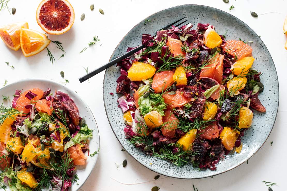 R256 Citrus salat with blood orange dressing