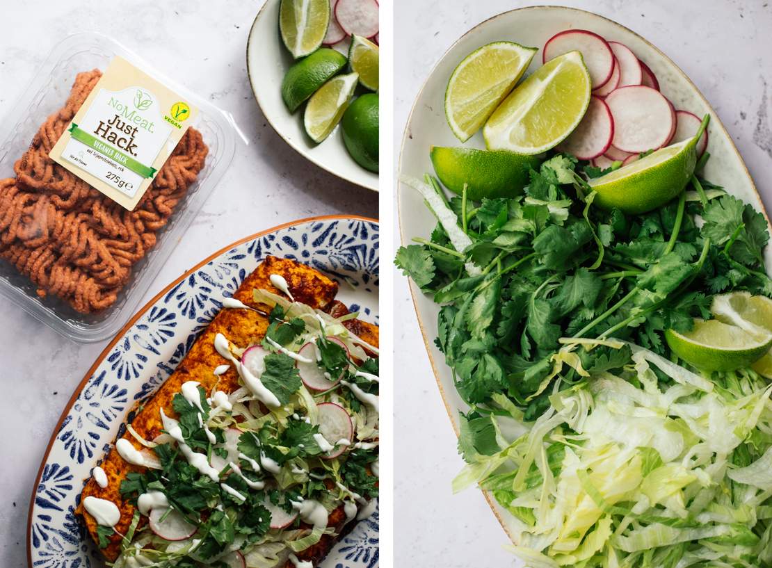 R544 Enchiladas with Vegan “Minced Meat“ Filling