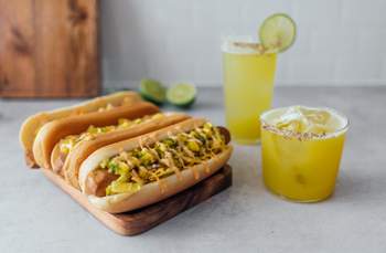 Vegan Hot Dogs with Pineapple Salsa