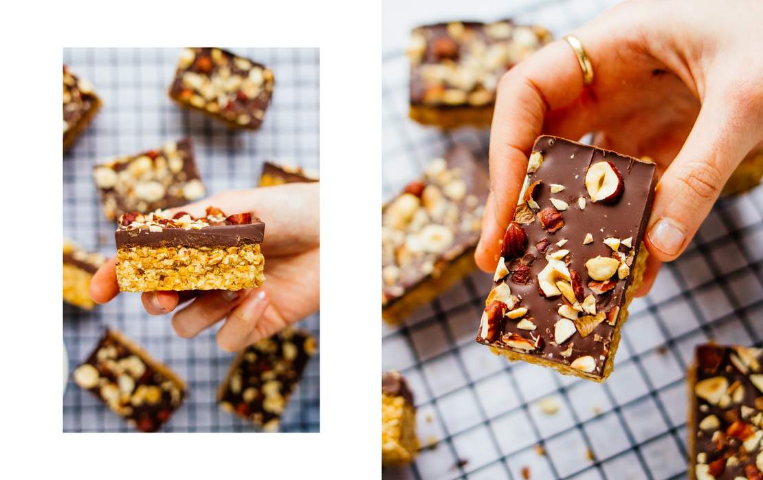 R546 No Bake Haselnuss Schokoladen Bars