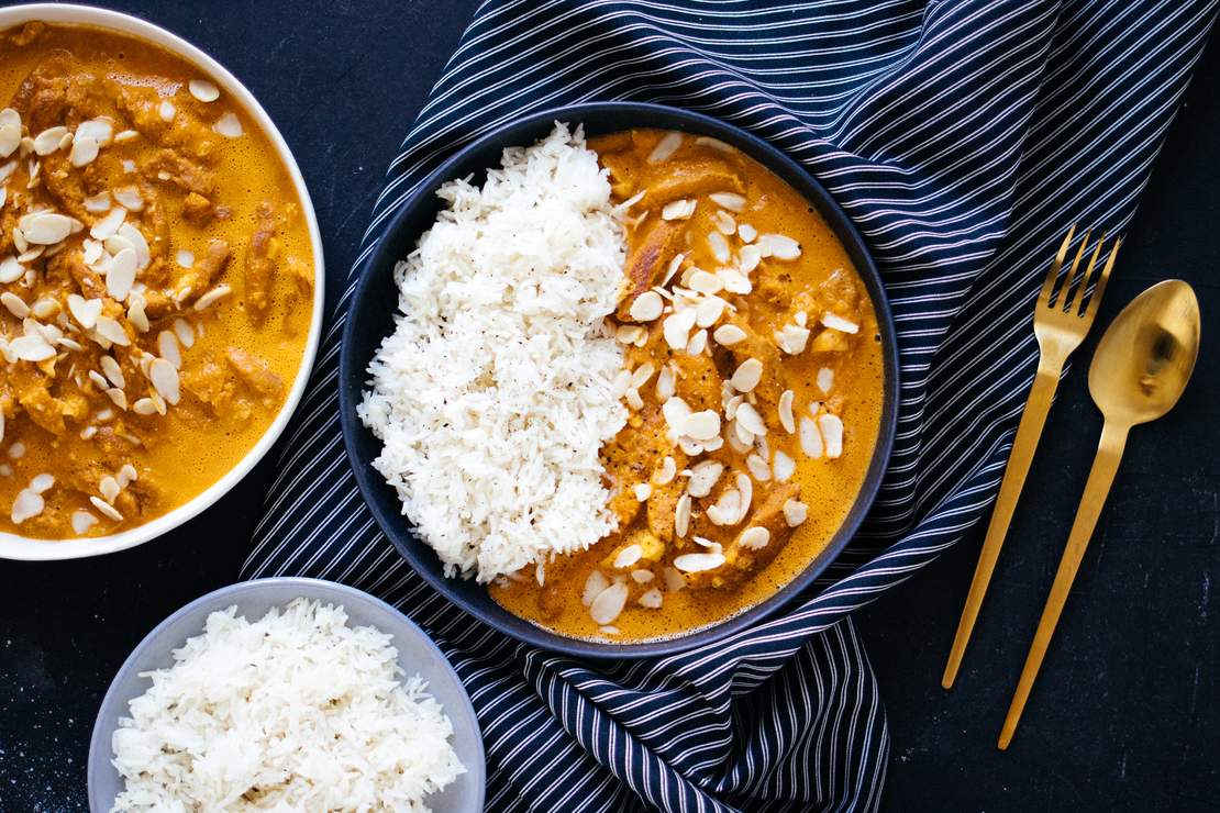 R386 Indian Soya Korma with Rice