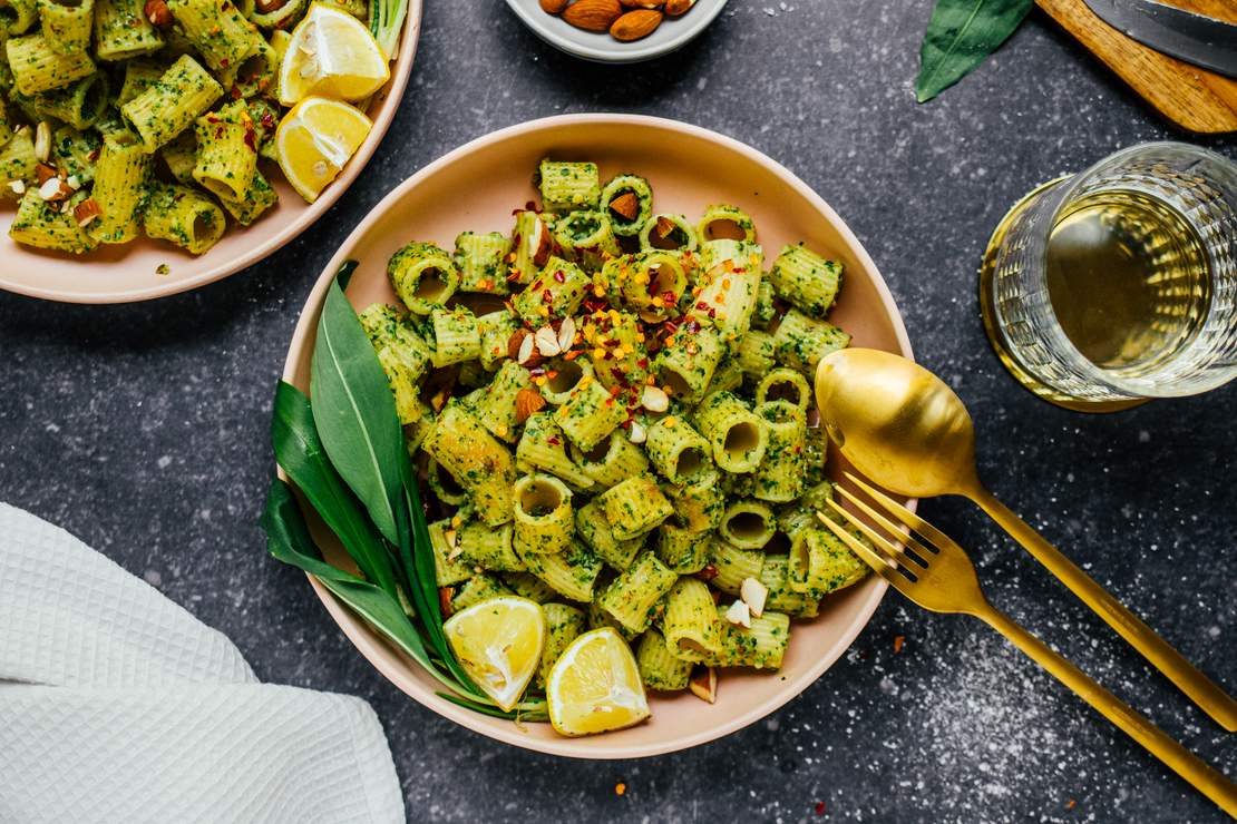 R408 Vegane Bärlauch Pesto Pasta