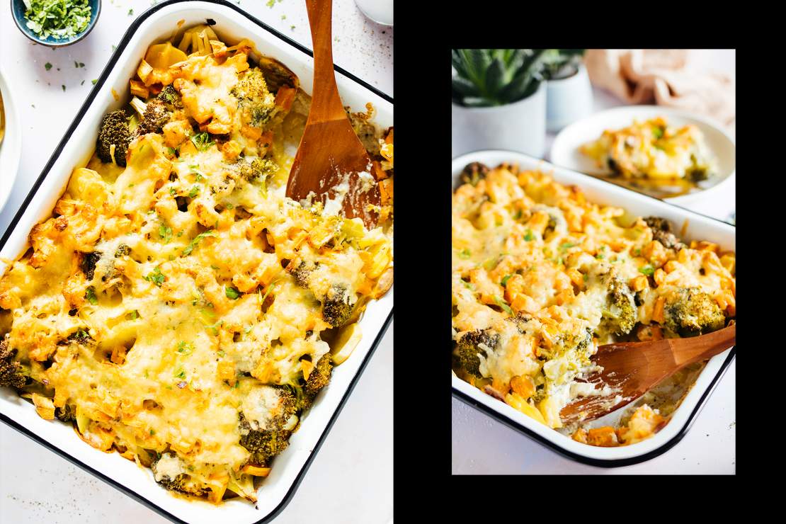 R585 Creamy Vegan Potato Broccoli Casserole