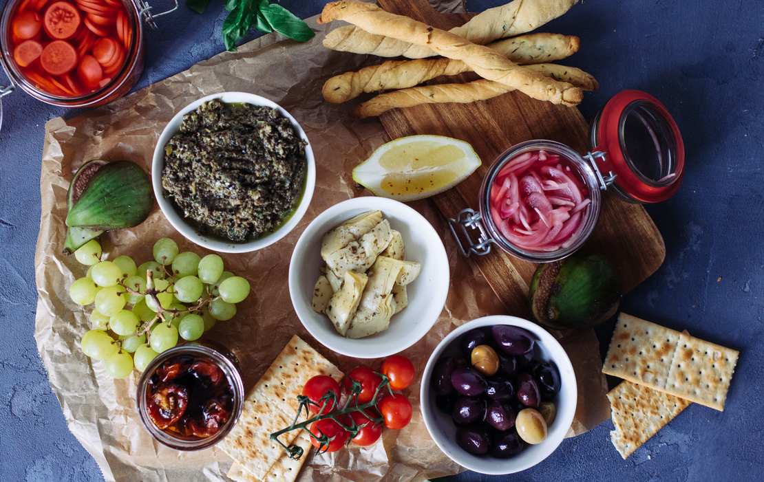 Homemade Italian antipasti Zucker&Jagdwurst platter 