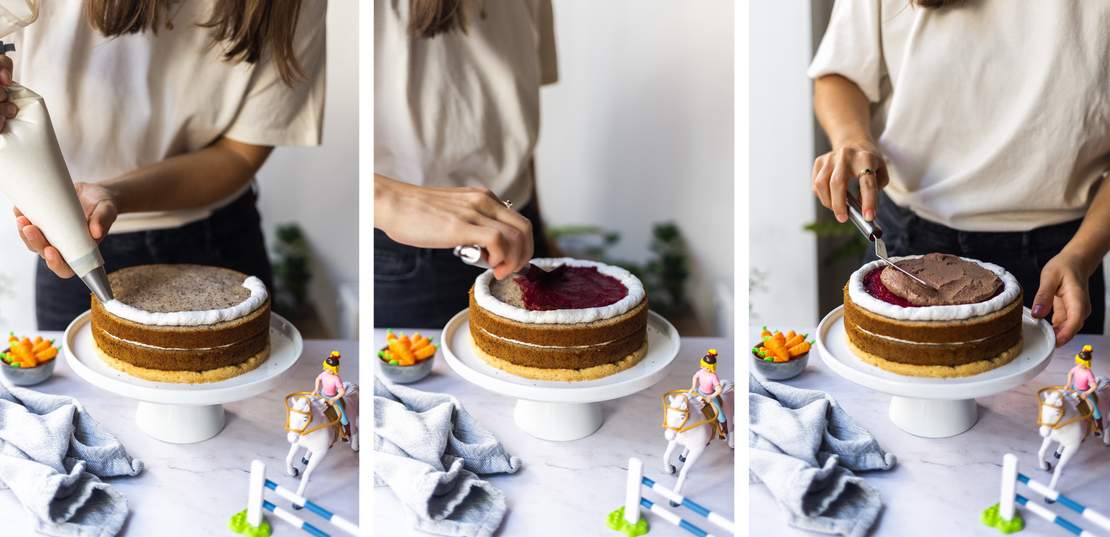 R679 Vegan Bibi & Tina Cake (Hazelnut Cake with Cherries and Chocolate Cream)