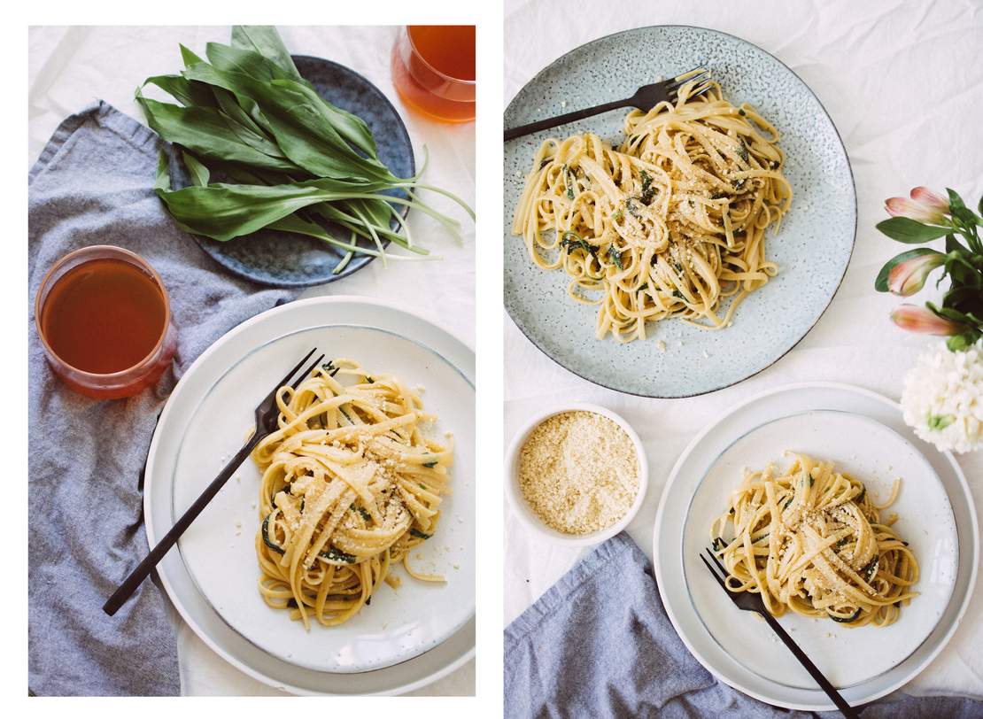 R273 Frühlingspasta mit Bärlauch und Zitrone