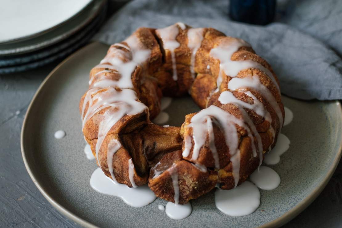 R189 Veganes Croissant Monkeybread mit Schokoladenfüllung