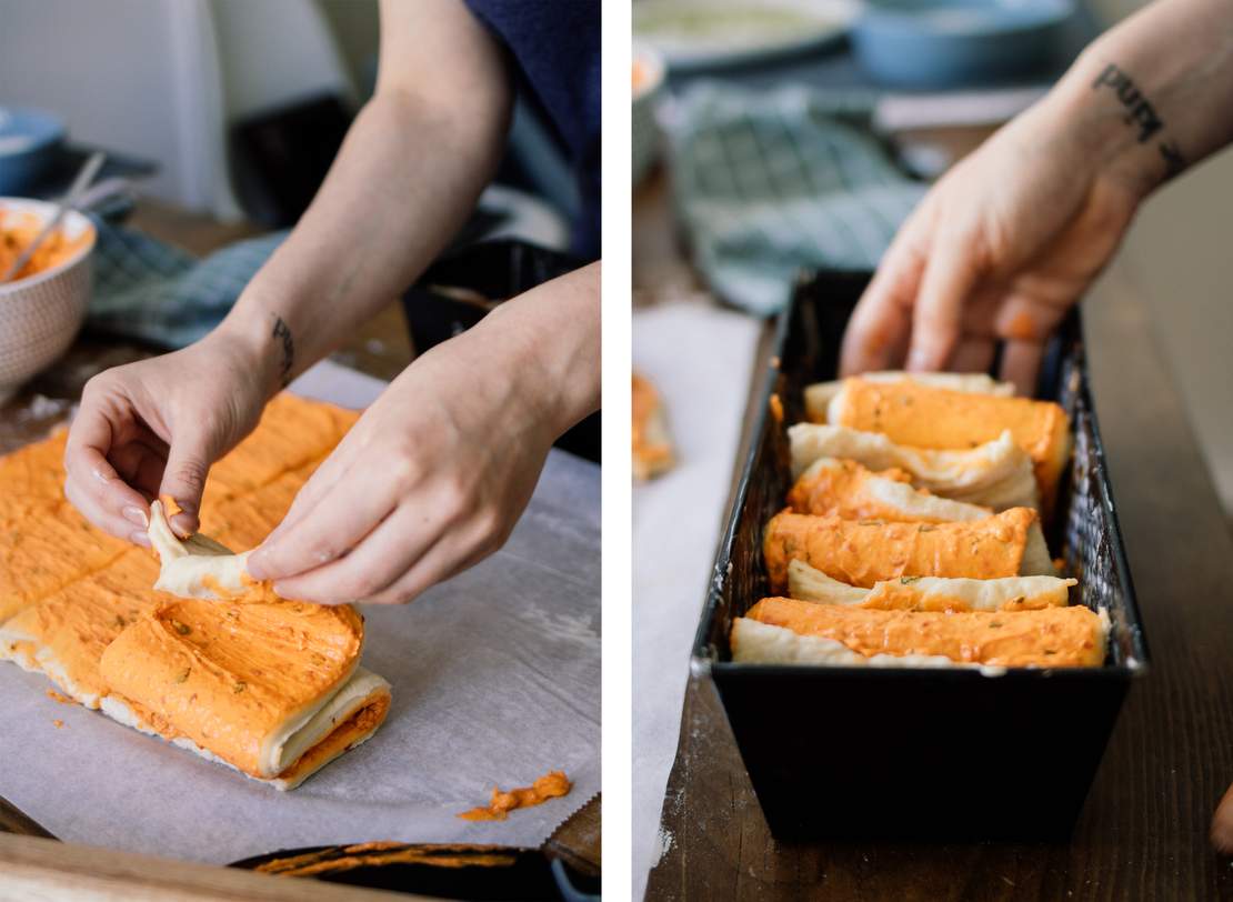 R261 Pull Apart Bread with ajvar butter