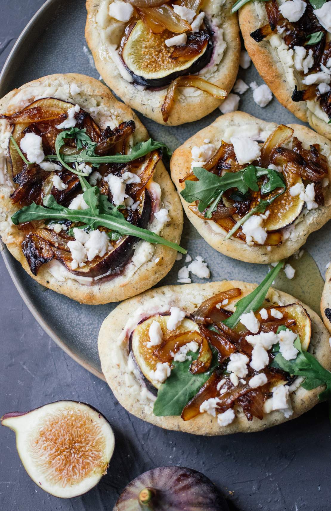 R535 Vegan Flatbread Mini Pizza with Figs and Balsamic Onions