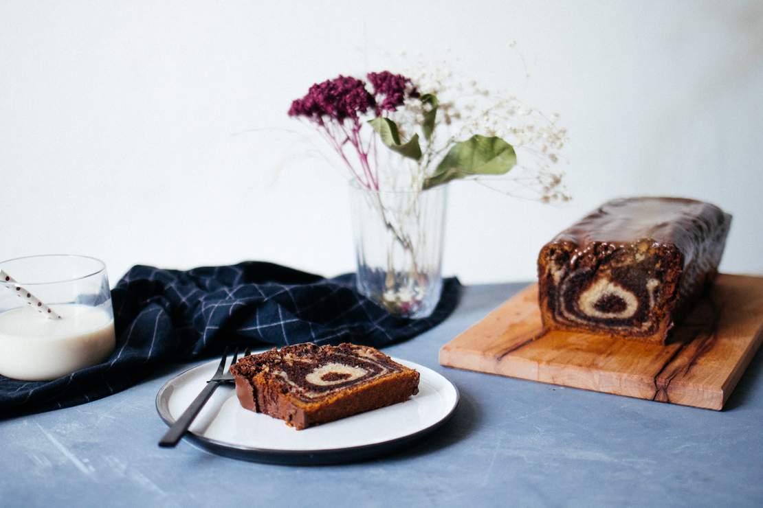 R364 Saftiger, veganer Marmorkuchen