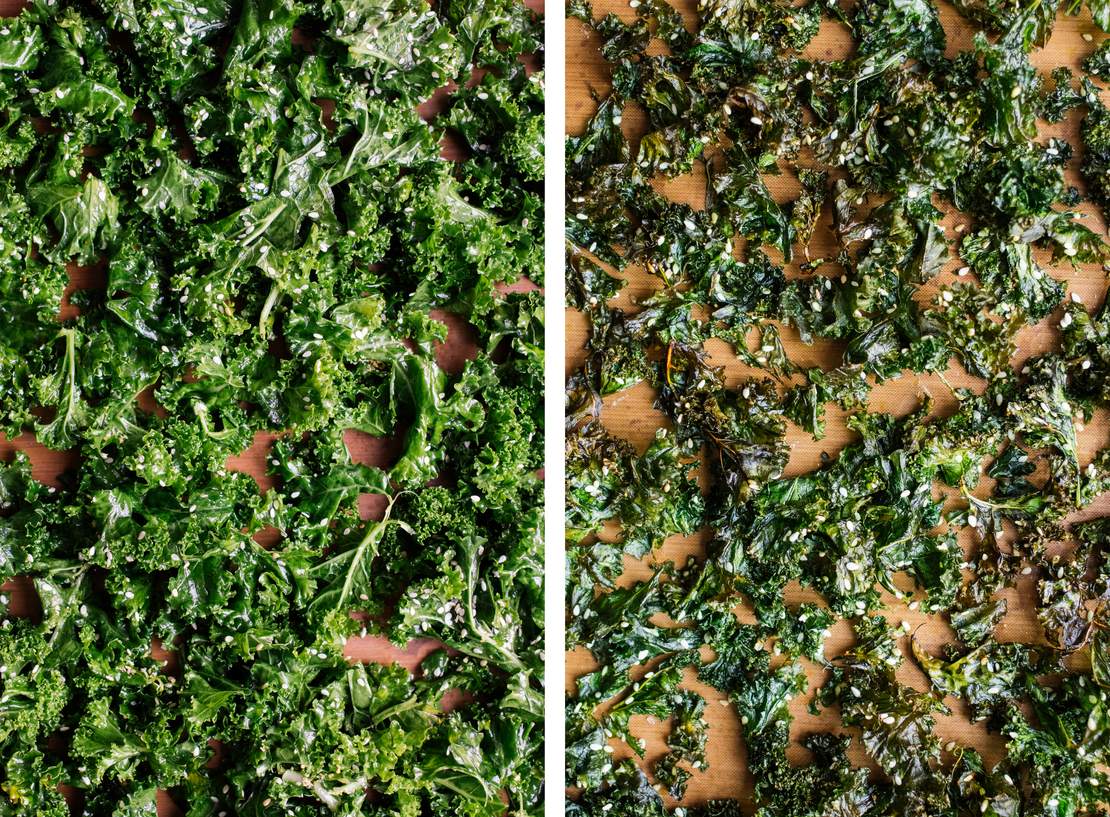 R596 Vegan Kale Salad with Sesame Dressing and Crispy Kale Chips