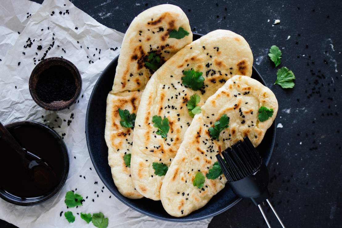 R538 Veganes Falafel Curry mit Naan Brot