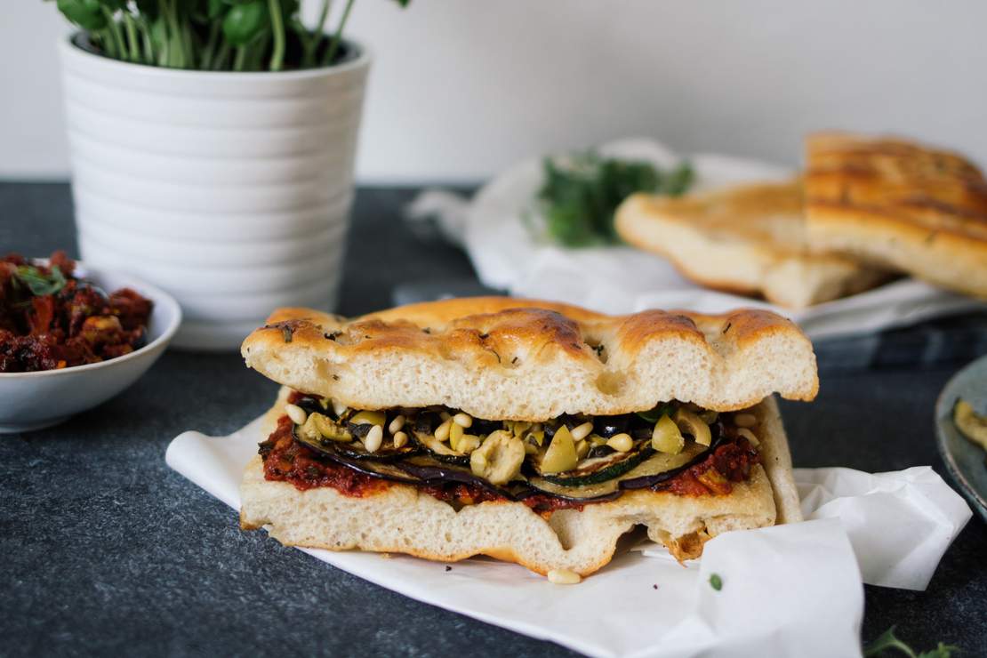 R318 Focaccia Caponata Sandwich