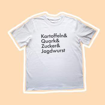 Weißes „Kartoffel&Quark“ Shirt