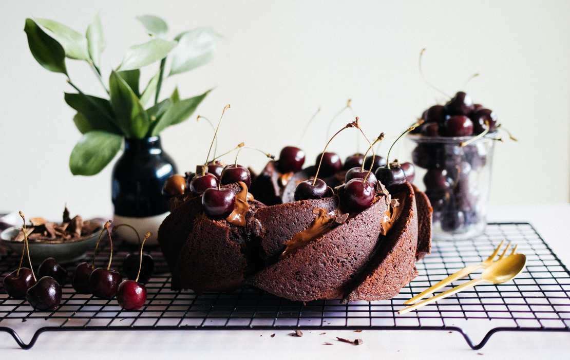 Healthy Chocolate Cherry Cake | Vegan & Gluten-Free - From My Bowl