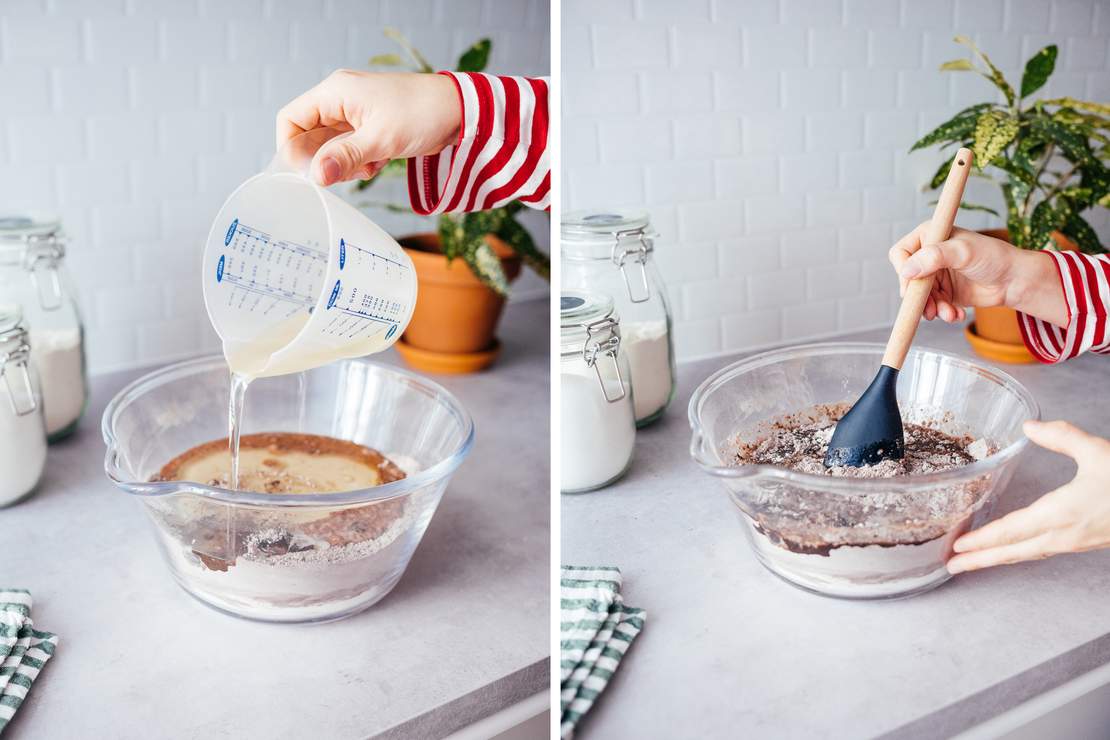 R806 Veganer Schokoladenkuchen mit Frosting