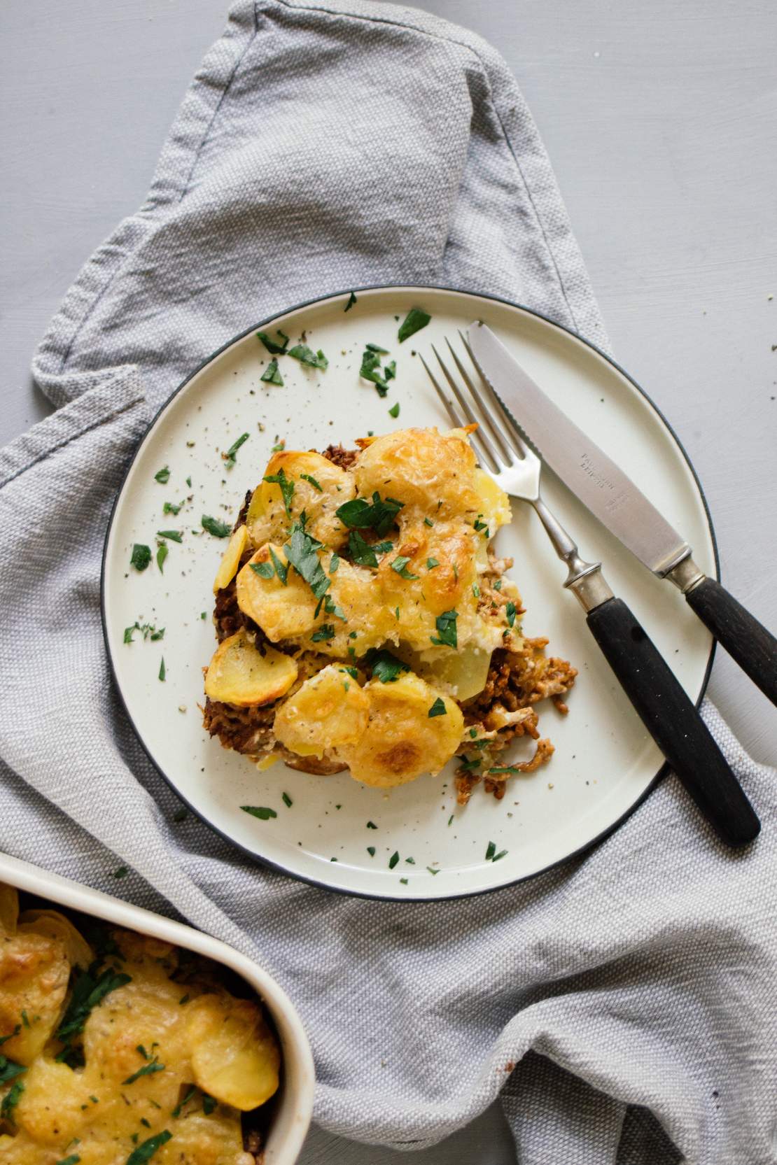 R451 Veganer Kartoffel-„Hackfleisch“-Auflauf
