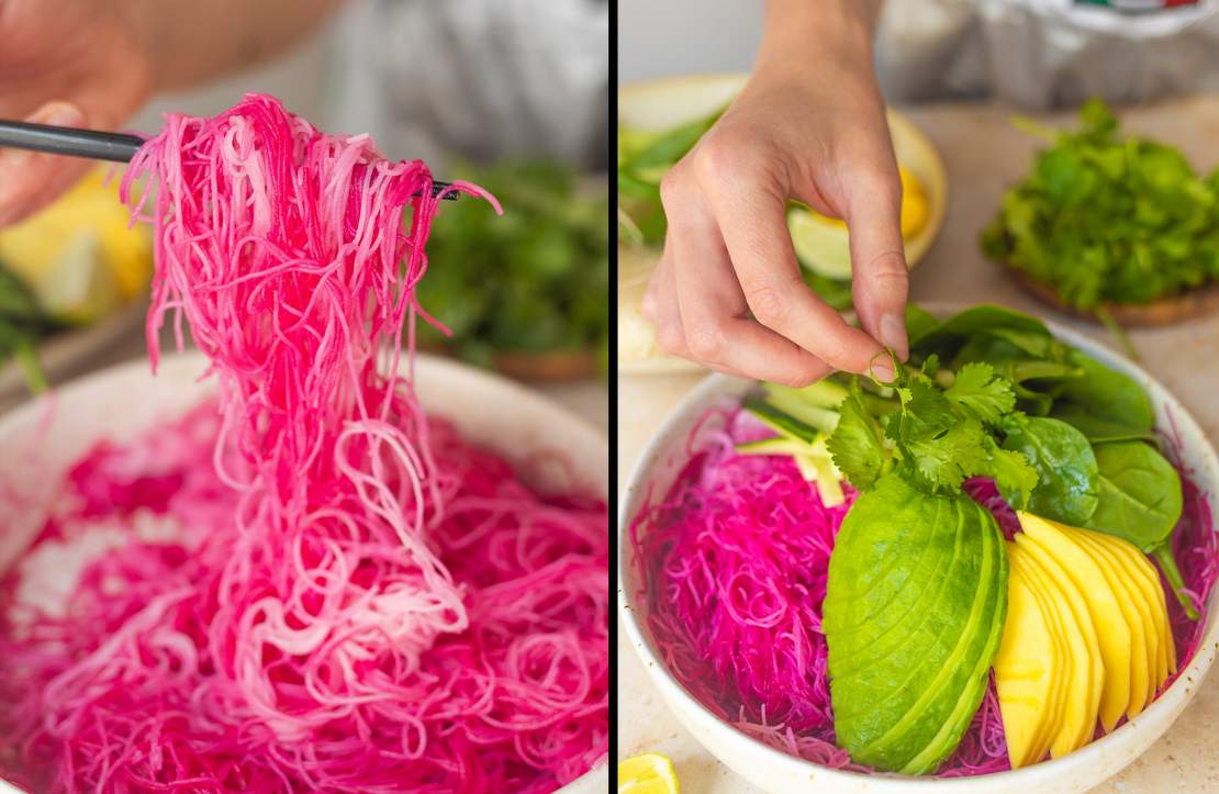 R317 Pinker Glasnudelsalat