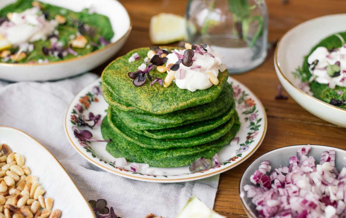 Vegan, savory Spinach Pancakes - Zucker&Jagdwurst
