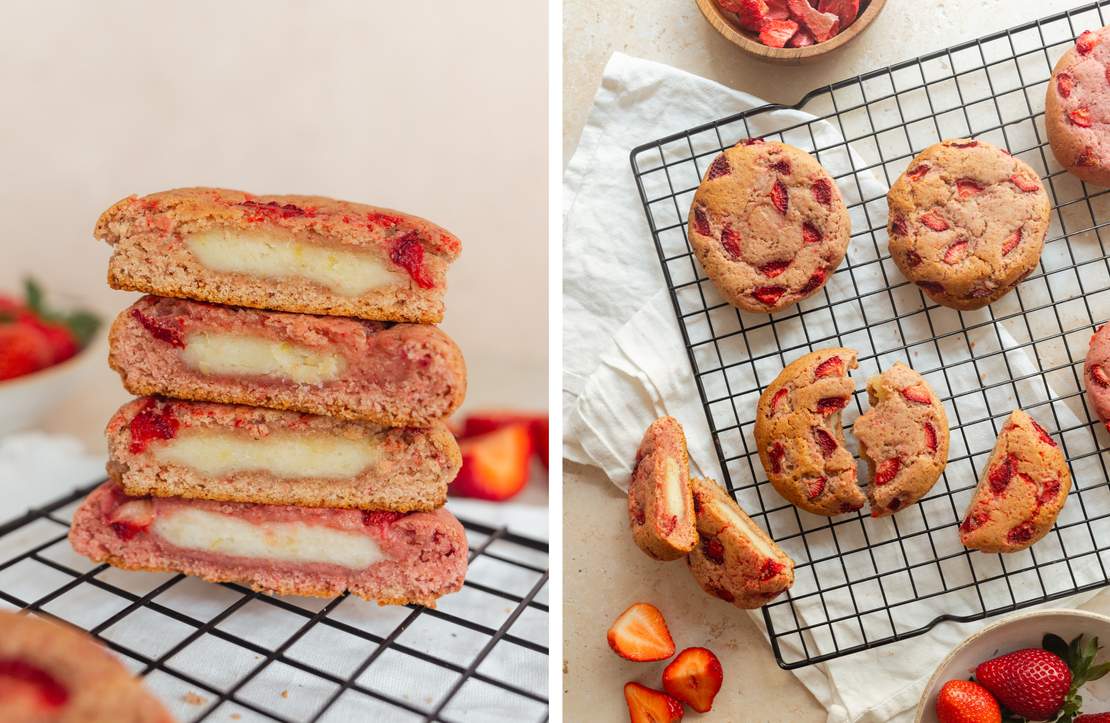 R967 Vegane Strawberry Cheesecake Cookies