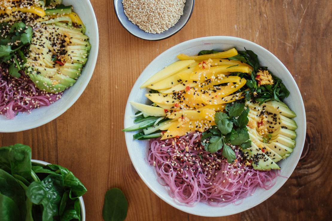 R317 Pink glass noodle salad