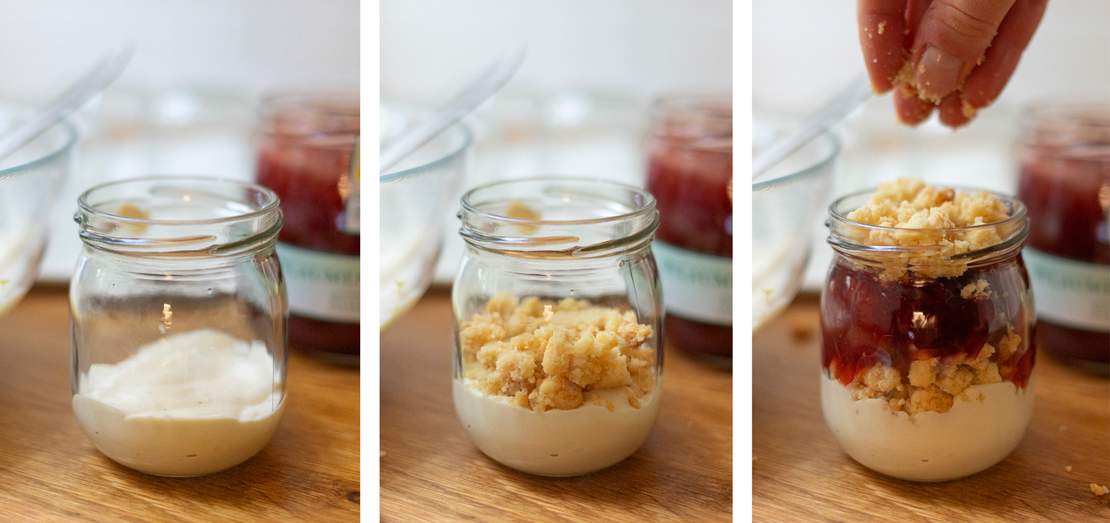 R861 Veganer Pflaumenkuchen aus dem Glas