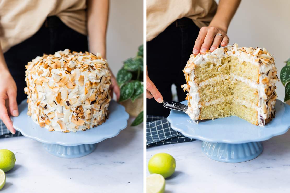 R642 Vegane Kokos-Limetten-Torte