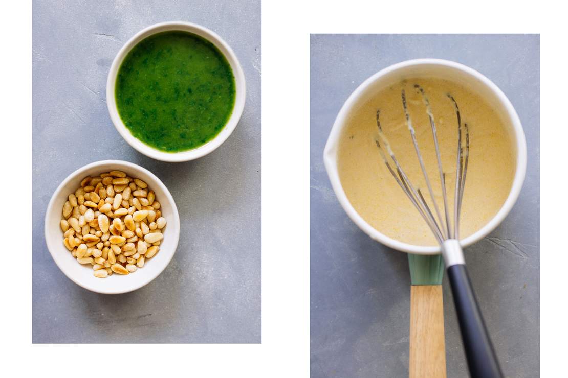 R495 Cremige Polenta mit Rosenkohl und Rote Beete